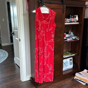 Chico’s Leaf Print Maxi Dress